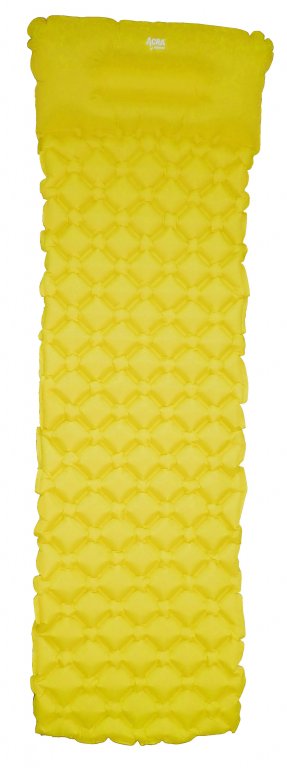 Acra matrace nafukovací s podhlavníkem žlutá