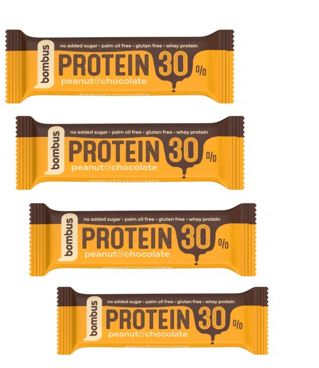 tyčinka Bombus Protein 30% multipack 4x50g arašídy+čokoláda