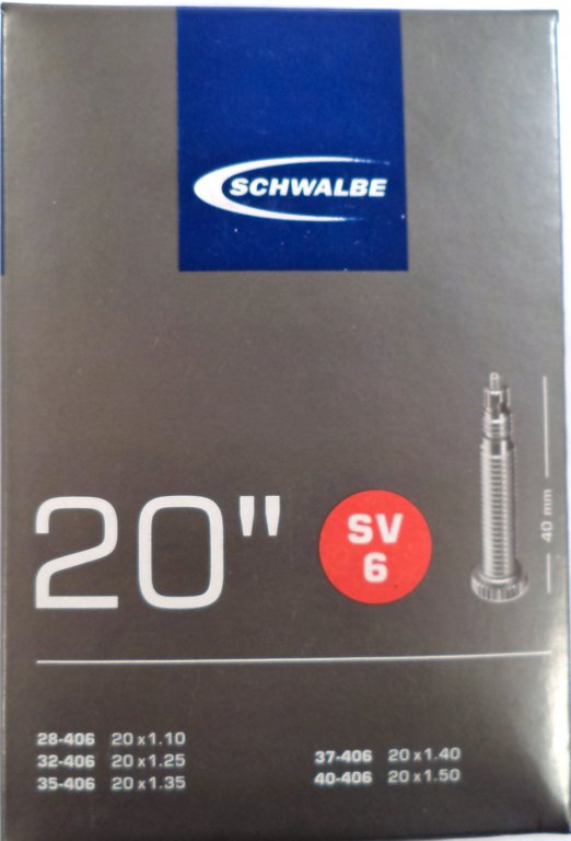 duše SCHWALBE SV6 20&amp;quot;x1.10-1.50 (28/40-406) FV/40mm