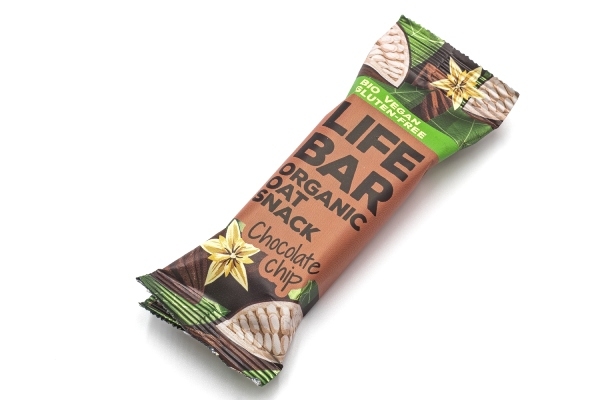 tyčinka Lifefood Lifebar Oat Snack Bio s kousky čokolády 40g