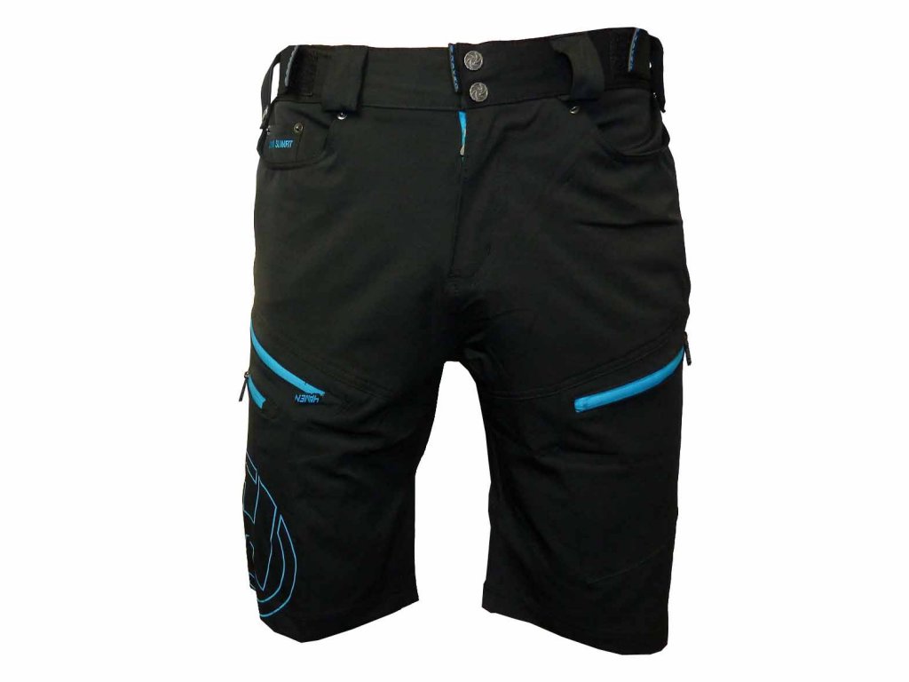 kalhoty krátké pánské HAVEN NAVAHO SLIMFIT černo/modré s cyklovložkou XL