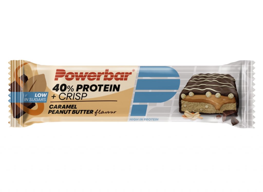 tyčinka PowerBar PROTEIN 40% karamel, arašídové máslo s křupinkami 40g