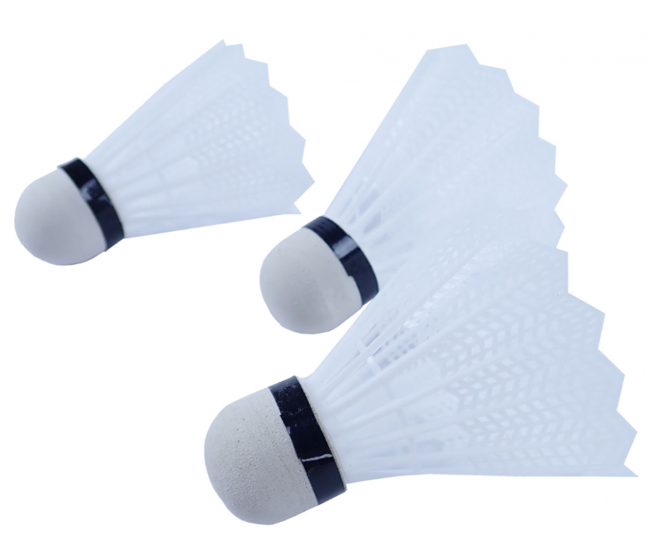 Brother košíčky badminton plast 3ks bílé