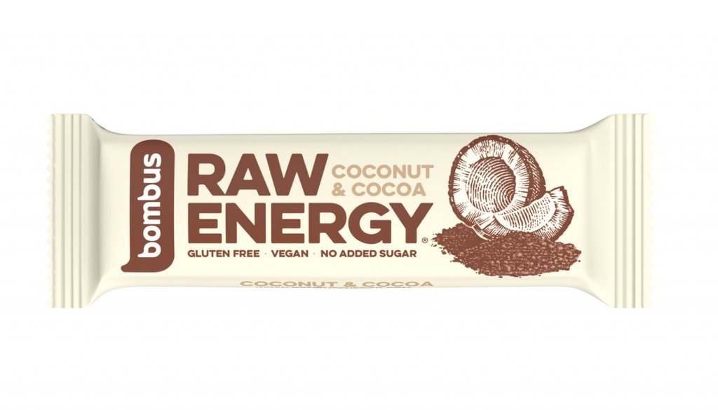 tyčinka Bombus Raw Energy 50g kokos+kakao