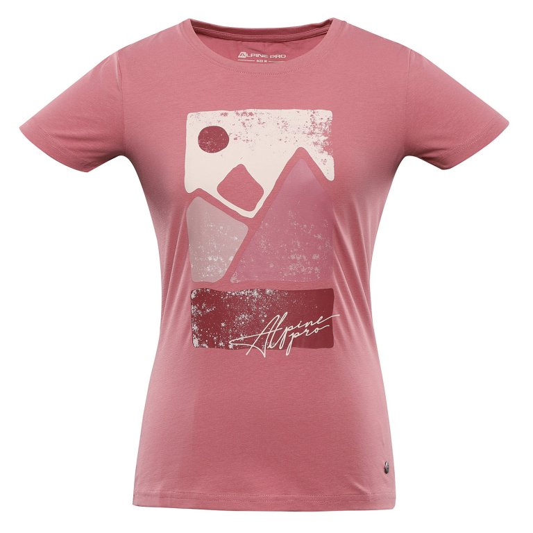 triko dámské krátké ALPINE PRO GARIMA růžové S