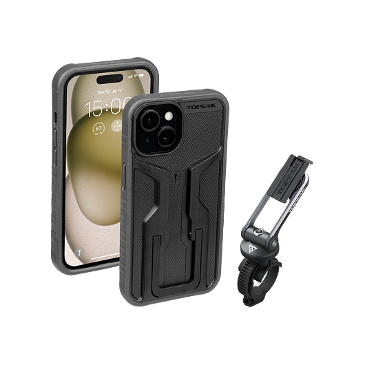 obal na mobil TOPEAK Ridecase pro iPhone 15 černo/šedý