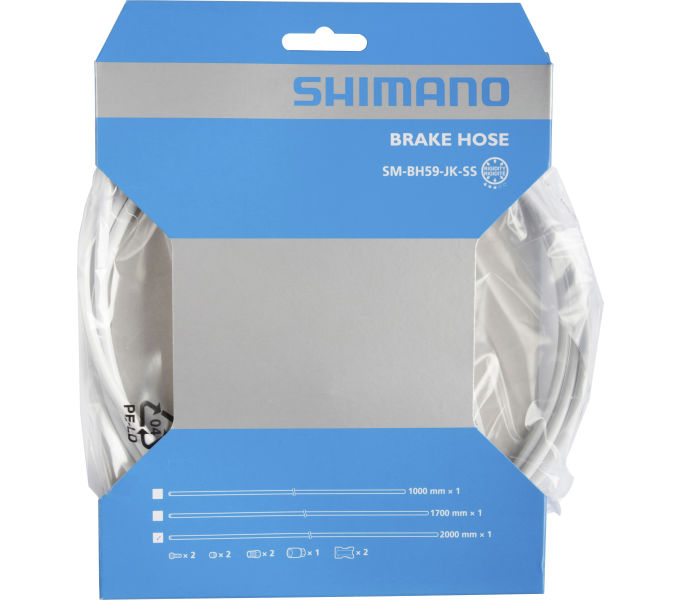hadička hydraulických brzd Shimano SM-BH59-JK-SS MTB 1000mm + přísl. bílá origin
