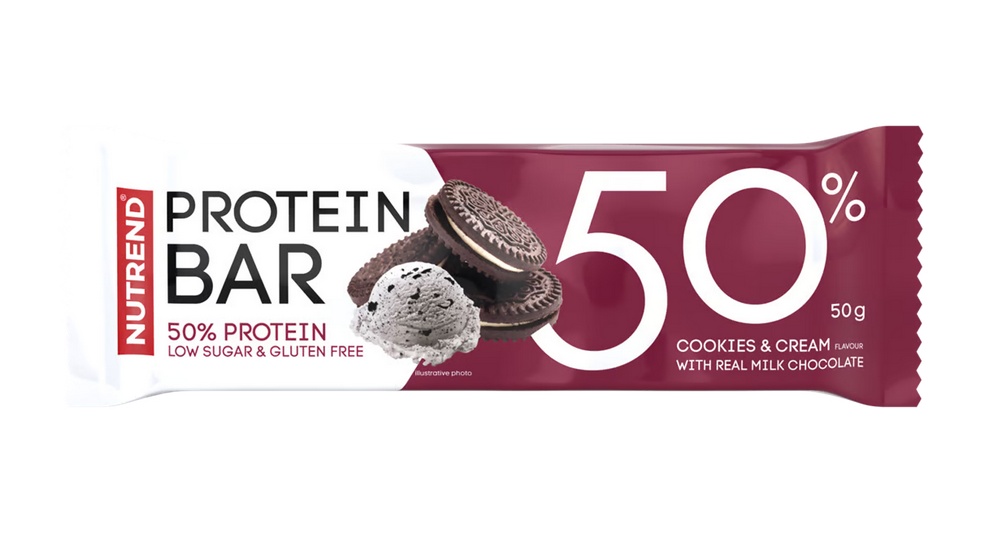 tyčinka Nutrend PROTEIN BAR 50% cookies cream 50g
