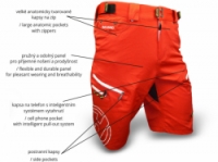 kalhoty krátké pánské HAVEN NAVAHO SHORTY černo/zelené s cyklovložkou