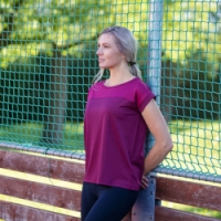 triko krátké dámské Progress ENERGIA vínové