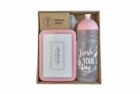 set R&B box a lahev FRESH 2v1 růžová 700ml