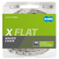 řetěz KMC X FLAT WAXED stříbrný 126čl. BOX