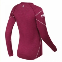 triko dlouhé dámské Progress NDRZ merino vínový melír