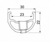 ráfek REMERX JUMBO 559x23 32děr černý 2nýt