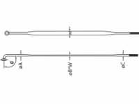 drát nerez CnSpoke AERO 424 2x272mm černý