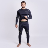 spodky dlouhé pánské Progress MW SDN 170 merino černý melír