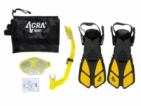 šnorchlovací set dětský ACRA žlutý 3v1