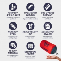 spacák mumiový ACRA Wyrm 800 kachní peří