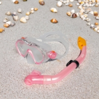šnorchlovací set dětský ACRA růžový 2v1