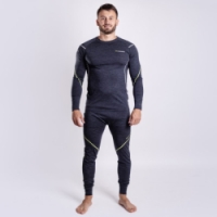 spodky dlouhé pánské Progress MW SDN 170 merino černý melír