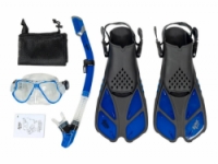 šnorchlovací set 3v1 ACRA modrý 36-41