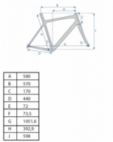 rám gravel Al surový povrch L 58cm