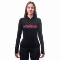 mikina dámská SENSOR MERINO UPPER MOUNTAINS černá