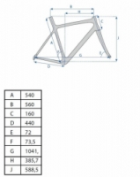 rám gravel Al surový povrch M 54cm