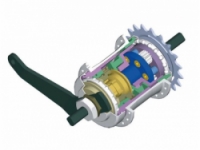 náboj Sturmey-Archer S2C Kick-Shift 36d torpedo stříbrný