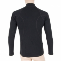triko dlouhé pánské SENSOR MERINO DOUBLE FACE zip černé