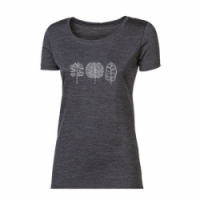 triko krátké dámské Progress VINKA TREES merino vínový melír