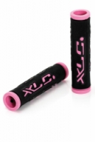 Gripy XLC Dual Colour 125mm černo/růžové