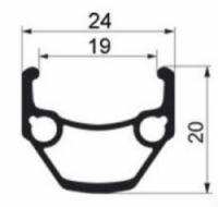ráfek REMERX DRAGON 719 V-brake 559x19 36děr černý