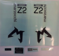 NÁLEPKY MARZOCCHI NA VIDLICI BOMBER Z2 SADA