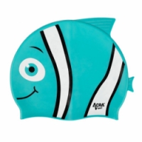 čepice plavecká dětská Acra NEMO tyrkysová