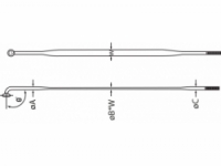 drát nerez CnSpoke AERO 424 2x296mm černý