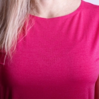 triko krátké dámské Progress TECHNICA malinový melír