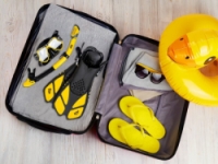 šnorchlovací set 3v1 ACRA žlutý 42-47