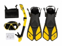 šnorchlovací set 3v1 ACRA žlutý 42-47