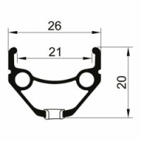 ráfek REMERX HIT 21 V-brake 559x21 36děr černý nýt