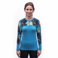 triko dlouhé dámské SENSOR MERINO IMPRESS modrá/universe