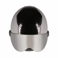 přilba lyžařská ALPINE PRO ZEWEDE se štítem šedá