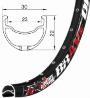 ráfek REMERX BRAVE DISC 584x23 32děr černý nýt