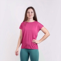 triko krátké dámské Progress TECHNICA višňový melír