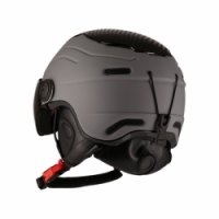 přilba lyžařská ALPINE PRO ZEWEDE se štítem šedá