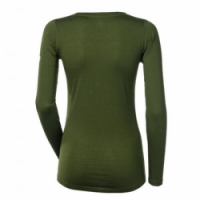 triko dlouhé dámské Progress ORIGINAL merino khaki melír
