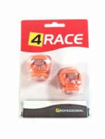 blikačka přední+zadní 4RACE LS03 silicon oranžová