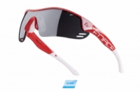 brýle FORCE RACE PRO červeno-bílé,černé laser sklo