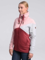 mikina dámská LOAP EBARA červená/růžová/šedá