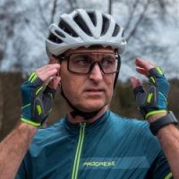 rukavice cyklistické Progress SOLAR MITTS petrol/limetkové